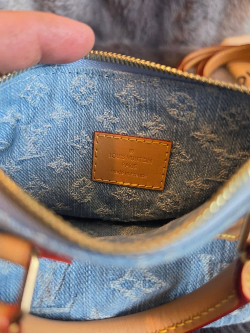 Louis Vuitton Light Blue Denim Nano Excellent Condition Authentic - Picture 10 of 14